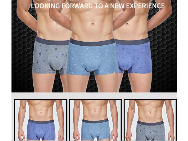 Breathable boxers with hips raised, mid-waist and legs
