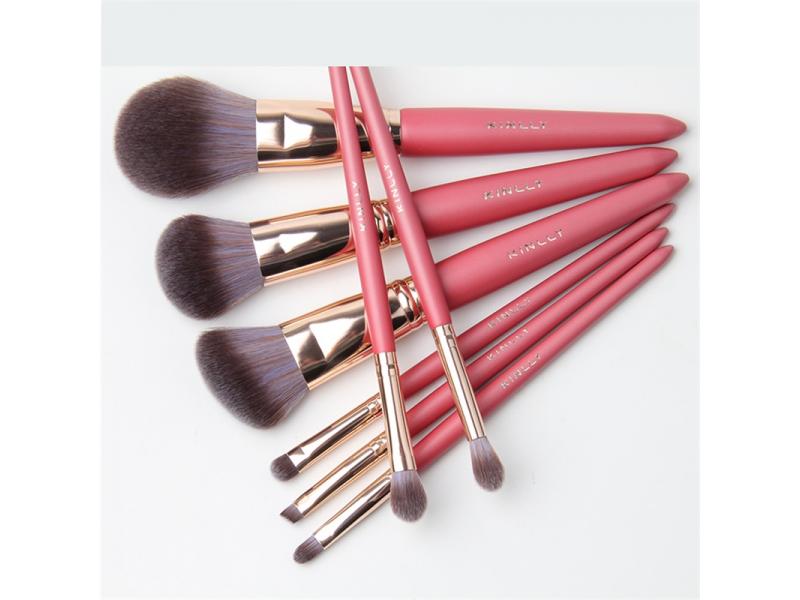 Wholesale Professional Makeup Brushes 8pcs Synthetic Hair Foundation Powder Blush Red Handle Make Up