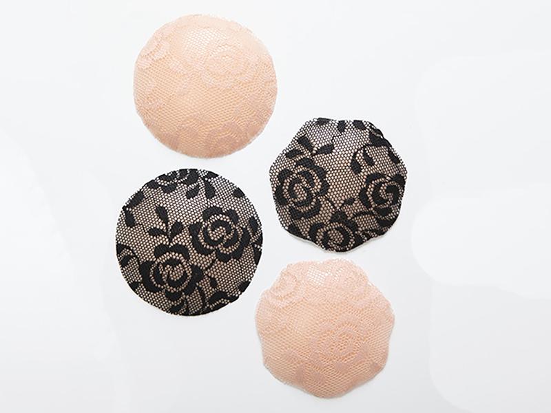 Factory price Adhesive Nipple Covers, Cloth Invisible Bra, Nature lace up nipple
