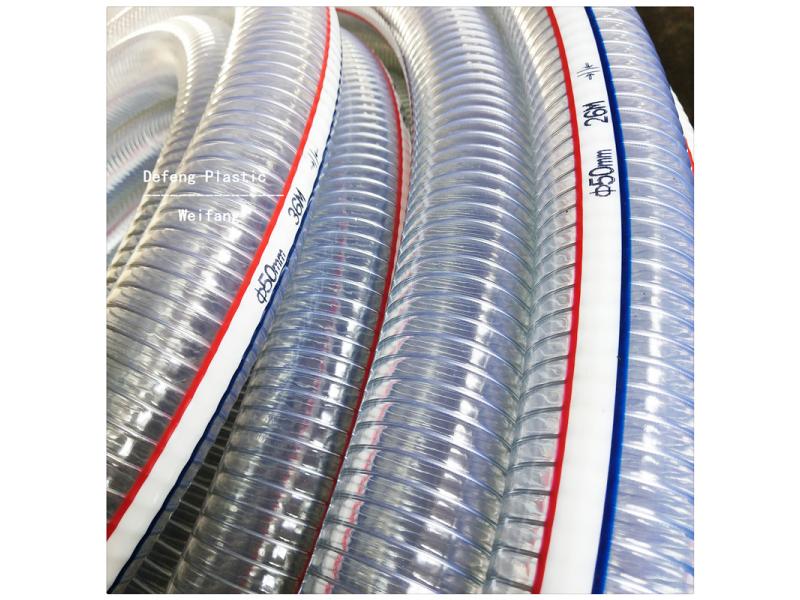 Anti-UV PVC Steel Wire Spiral Reinforced Water Suction Hose