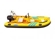 Rigid Inflatable Boat with Outboard Motor for Fishing 