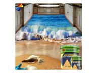 CM-104 Solvent-Free Double Components Epoxy 3D Floor Paint with CE Certificate