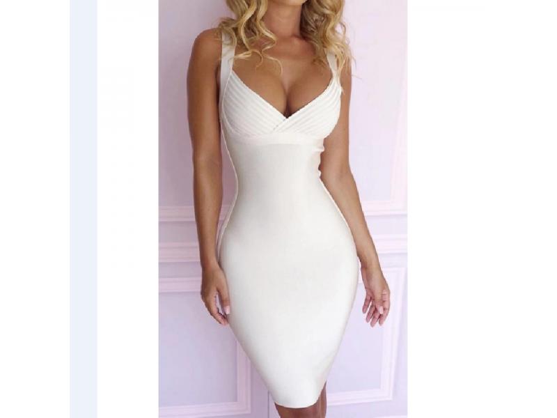 Party Dress High Quality V-Necked Sexy Bandage Dress Cocktail Daily Dress