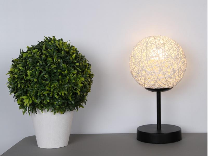 E14 Night Light Twine Rattan Ball Table Lamp Christmas Gift Bedside Lamp for Bedroom Living Room Dec