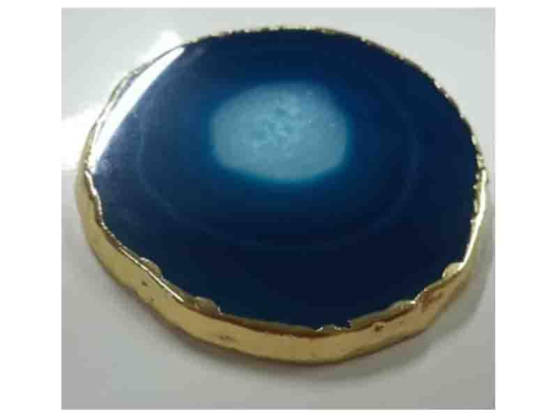 Colorful Agate Coaster with Golden Rims for Coffee Cup(Adding Atmosphere for Life)