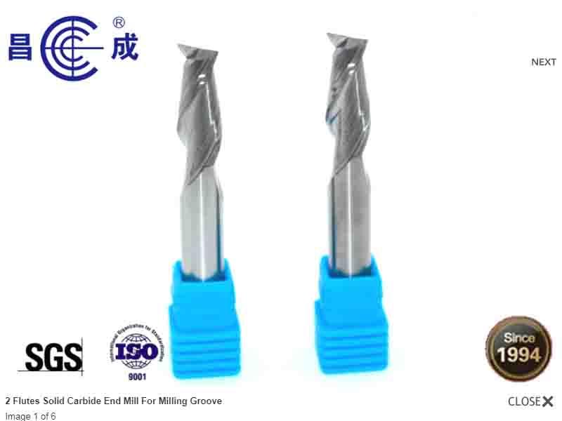 2 Flutes Solid Carbide End Mill for Milling Groove