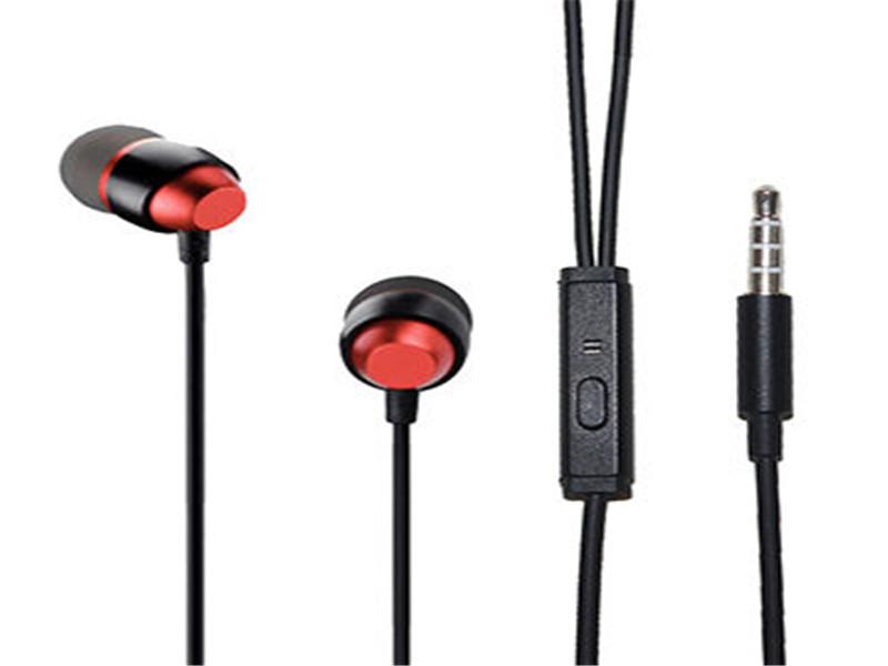 Wired Earphone Bass Stereo Earbuds Metal Earphones for Music with Mic Control 3.5mm