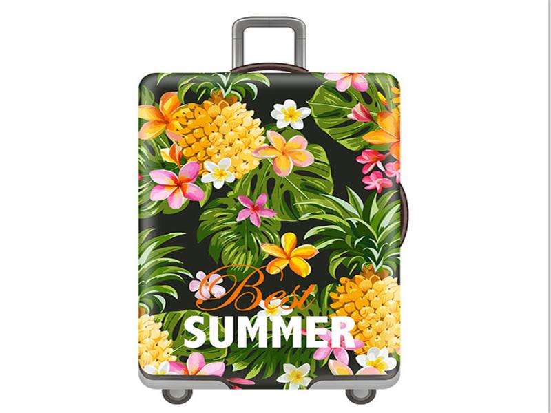 2020 New Custom Plastic Neoprene Elastic Thick Travel Suitcase Spandex Luggage Cover Wheel Plastic L
