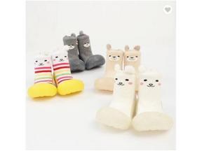 Wholesale Cute Quick Dry Knit Rubber Sole Baby Sock Shoes for 1 To 2 Years 