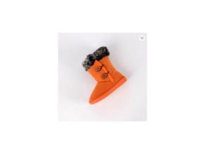 Top Quality Comfortable Plush Orange Children Snow Boots 