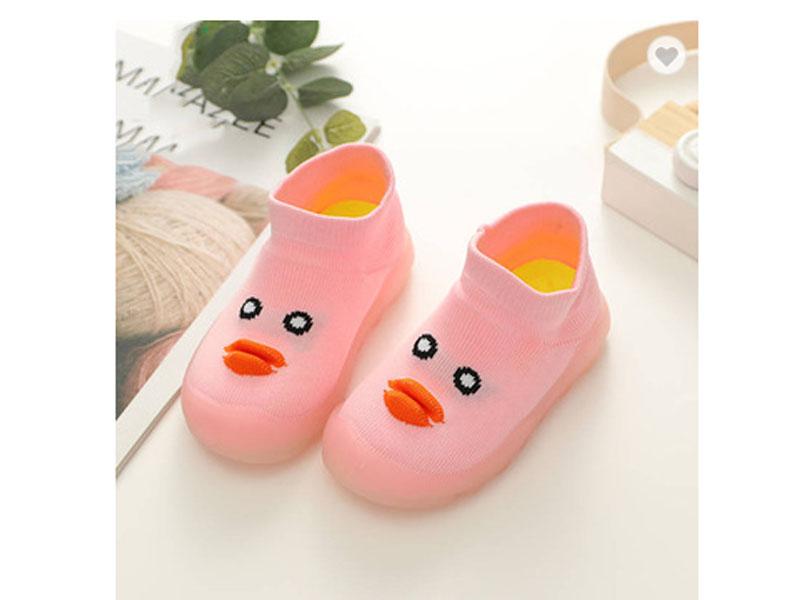 Autumn New Sets of Children's Knit Shoes for Boys and Girls Breathable Anti-Kick Injection Baby Todd