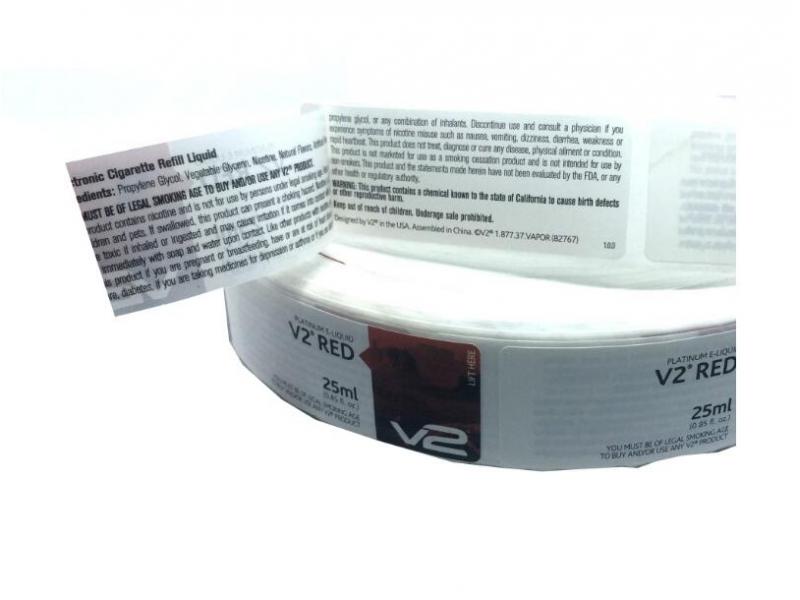 Factory Custom Electronic Cigarette Product Self Adhesive Label Sticker Printing E-liquid Glass Bott
