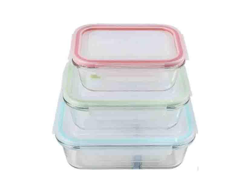 Borosilicate Glass Lunch Box Food Container Meal Prep Container