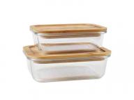 New Arrivals Glass Food Container Bamboo Lid