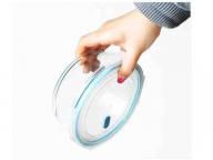 Heatable Round Glass Lunch Box Food Container Set