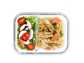 Borosilicate Glass Lunch Box Meal Prep Container Food Storage Container