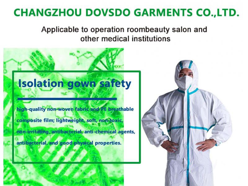 China Manufacturer Low Price Good Quality Medical Pretective Clothing Nonwoven Protection Suit in 