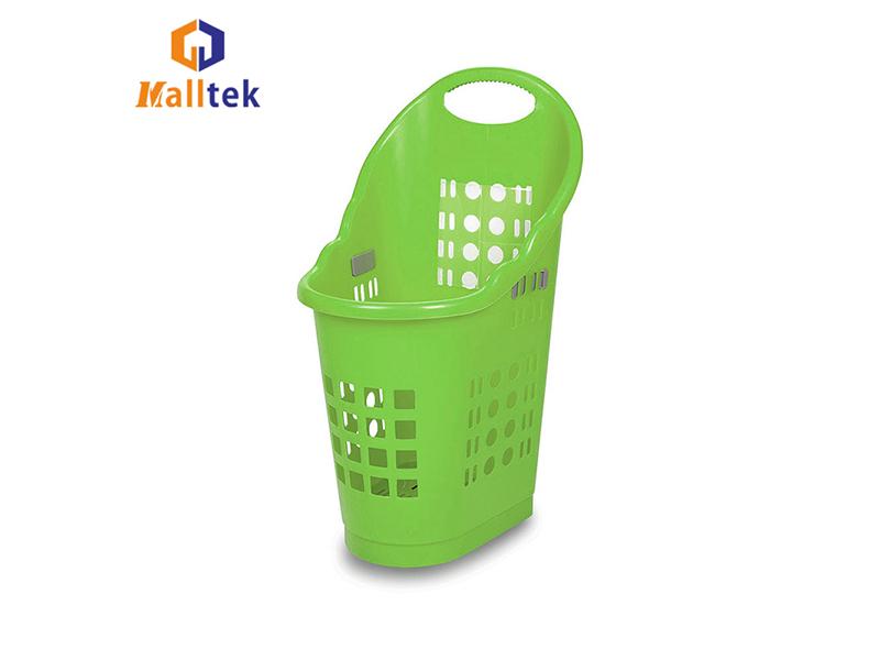 Big Size Trolley Basket Supermarket Hand Pull Plastic Grocery Basket
