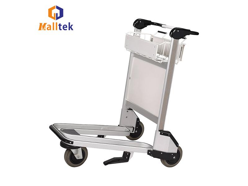 3 Wheels Aluminum Alloy Airport Push Luggage Baggage Trolley with Brake
