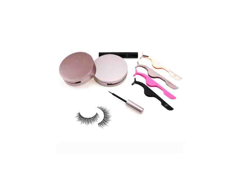 Magnetic Eyelashes Private Label with Eyeliner 6 Magnet False Eyelash Set Lash Vendor Full Strip Ind
