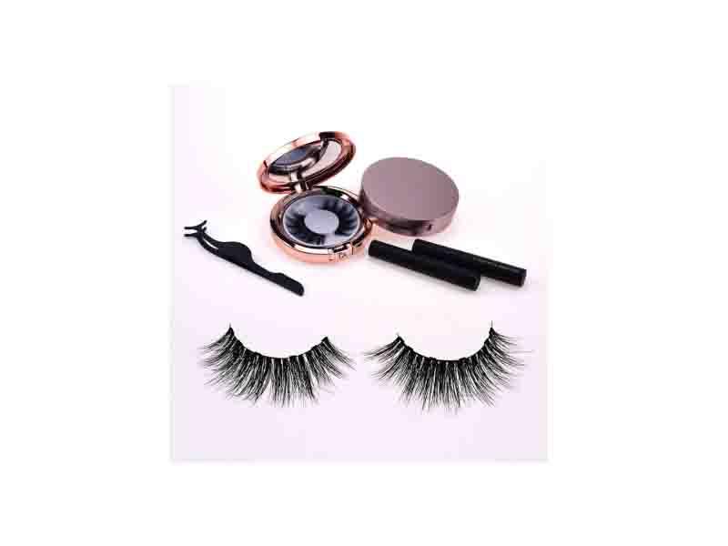 Wholesale Magnetic Eyelashes and Eyeliner with Tweezers Magnetic Mink Eyelashes Private Label Lashes