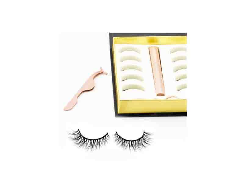 Magnetic Eyelashes with Eyeliner with Tweezers Packaging Box Mink Eyelash Vendor with 6 Magnets Whol
