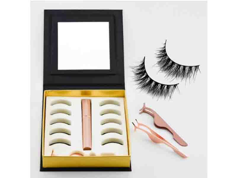 Mink Eyelash Packaging Box Mink Lashes Magnetic Eyeliner and Magnetic Eyelash Kit Magnet Lash Case 