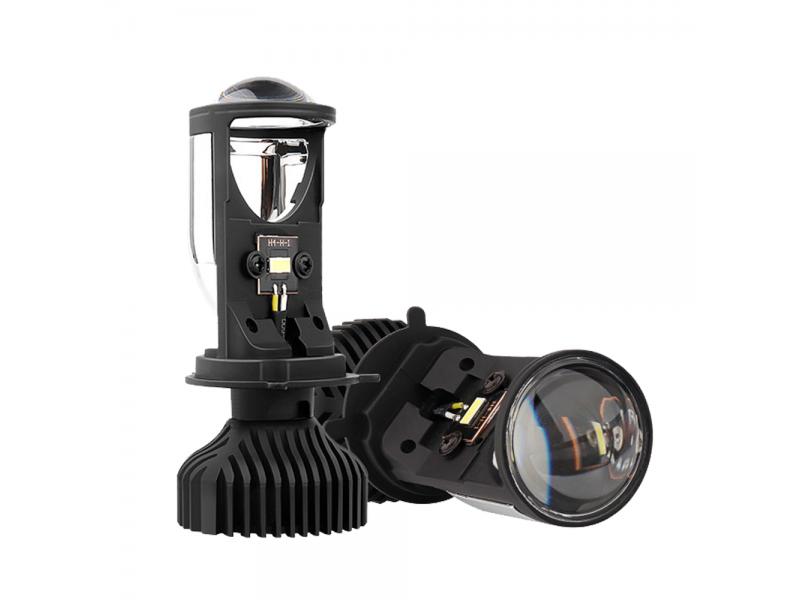 12V Turbine Fan LED Headlight Bulbs Y6D Canbus  Auto Faro LED 4X4 Offrood Retrofit H4 Bi LED Project