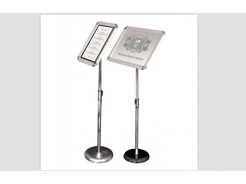 Hotel Use Information Display Pole and Base Menu Display Lobby Stand 8.5x11
