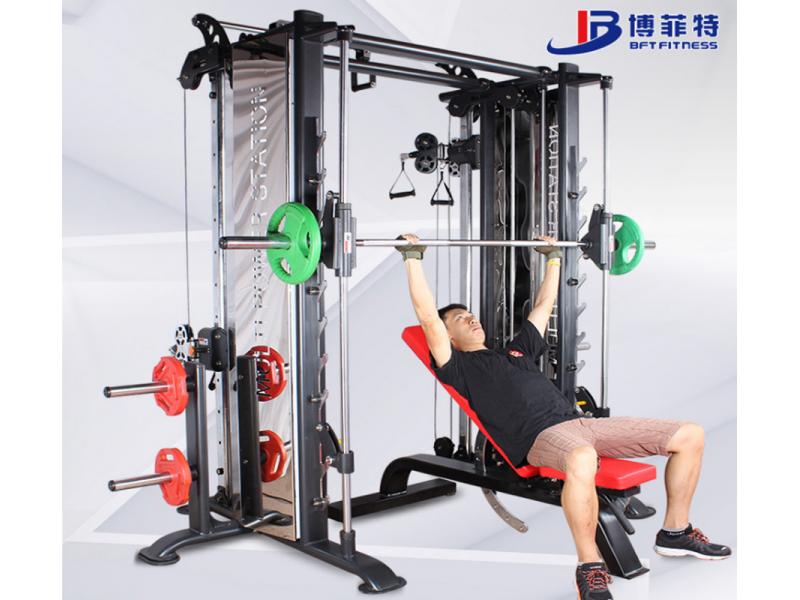 Gym Equipment Fitness Smith Machine and Cable Crossover Multi Function Multi Workout Station