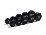 Popular Gym Rubber Coated Round Head Dumbbell Rubber Dumbbell Set for Weight Lifting