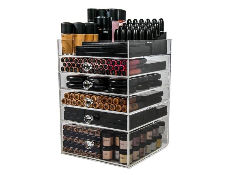 Acrylic Makeup Organizer Cube | 5 Drawers Storage Box for Vanity Tables