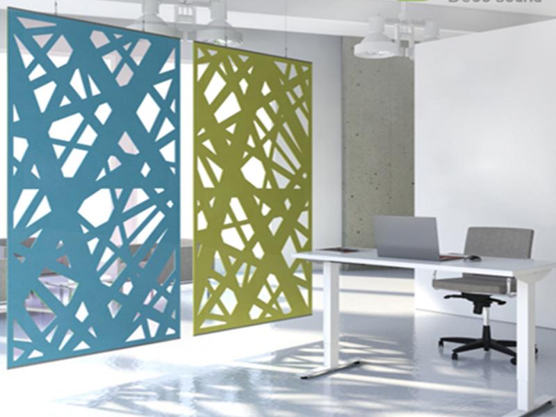 Acoustic Hanging Partitions Decorate in Working Area