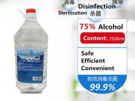 2500ml Square Bottle 75% Alcohol for Medical Use