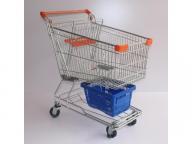 125L Asian Supermarket Metal Storage Shopping Trolley