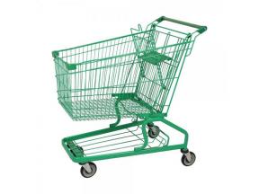 150L German Green Coated Shopping Trolley Manufacturer