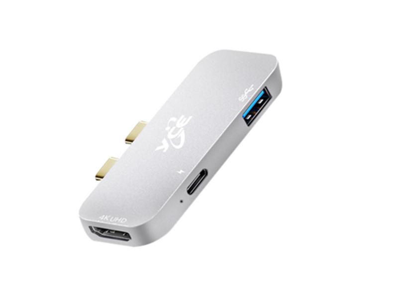 4K Full HD Converter Cable Dual USB Type-c Male To Female USB-c HD USB3.0 Docking Station