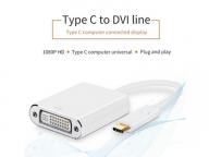 Factory Sale USB Type C To Dvi HD Converter Adapter Cable for Macbook