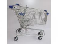 180L German Fashion Gray Scale Supermarket Shopping Cart