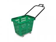 Supermarket Plastic Foldable Small Shopping Basket with Handle