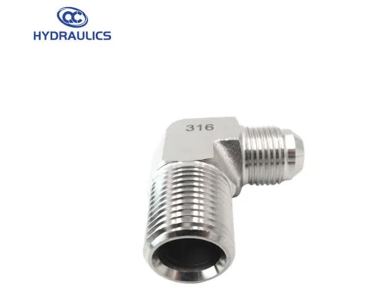 Stainless Steel 37 Degree Male Flared To Male NPT Elbow Adapters Tube Fittings