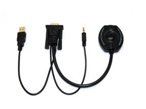 Support 1080p HD Resolution Male To Female Converter VGA 3.5audio To HD Adapter Cable