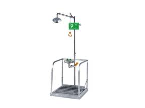 Stainless Steel Emergency Shower & Eye Wash (With the Foot Pedal, Guardrail, Tank)
