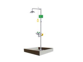 Stainless Steel Emergency Shower Eye Wash(With Waste Water Collection Tank)