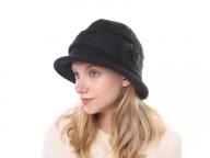 Wholesale Fashion Women Winter Large Brim Bow Thicken Rabbit Fur Warm Cap Ladies Knitted Hat