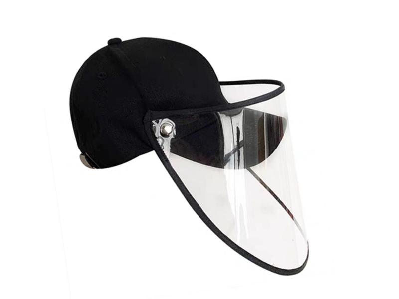 New Design Prevention Hat Cotton Baseball Hat Sport Hats with Removable Face Shield