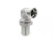 DIN Bulkhead Union 90 Degree Elbow Stainless Steel Tube Elbow Fitting/Adapter