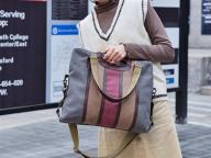 2020 Women Contrast Color Combination Bag Fashion Canvas Handbag for Travel