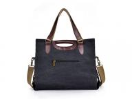 New Fashion Multi Color Stitching Stripe Canvas Woman Handbags Retro Simple Large Capacity Tote Bag 
