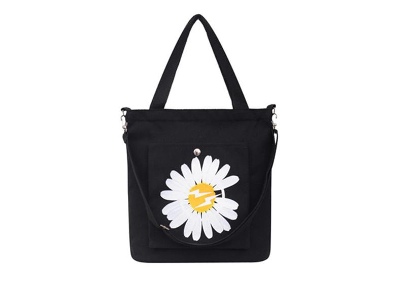 Fashion Canvas Ladies Handbag Print Logo Daisy Shopping Bag